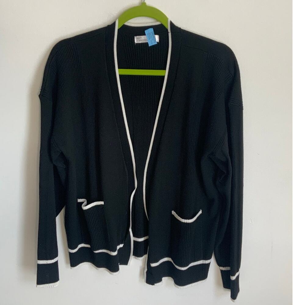 89th + Madison Black‎ Button Cardigan size PXL